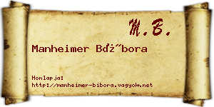 Manheimer Bíbora névjegykártya